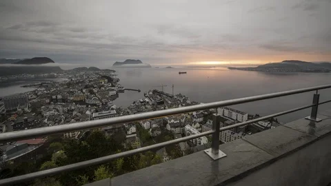 Bleak sunset over city Stock Footage 87771885