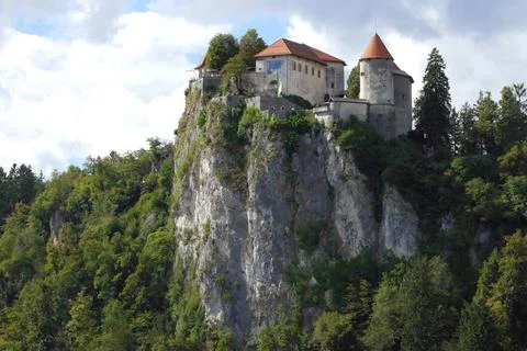  Bled Castle built on top of a cliff overlooking lake Bled, located in Ble... Photos
