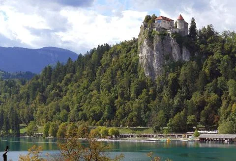  Bled Castle built on top of a cliff overlooking lake Bled, located in Ble... Photos