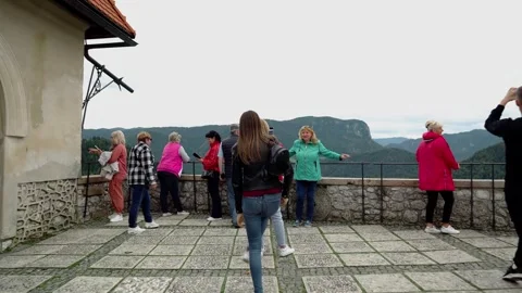 Bled Castle Slovenia Stock Footage 242944546