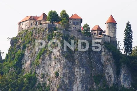 Bled castle in Slovenia. Stock Photos
