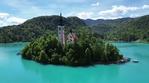 Bled island Video stock 277143998