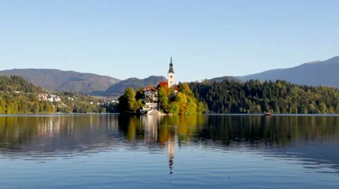 Bled Lake, Slovenia Stock Footage 8829927