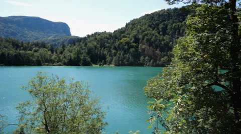 Bled Lake view Stock Footage 61580490