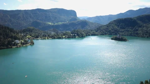 Bled lake view Stock-Footage 61906830
