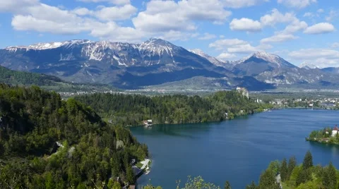 Bled - pan right, UHD Stock Footage 63113790