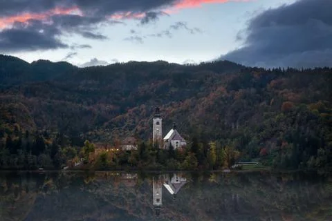 Bled &amp; Sunset Stock Photos