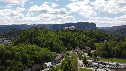 Bled's castle Vídeos de archivo 129684758