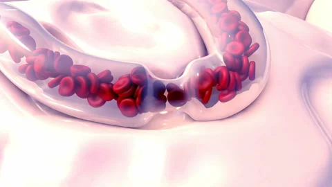 Bleeding blood vessel, animation | Stock Video | Pond5
