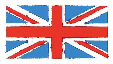 Bleeding Dripping Union Jack Flag Stock Illustration