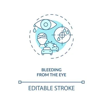 Bleeding from the eye concept icon Stockillustratie