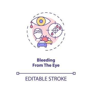 Bleeding from the eye concept icon Stock Illustration