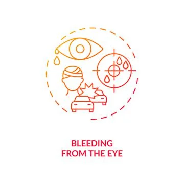 Bleeding from the eye concept icon Stock Illustration