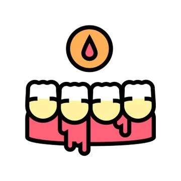 Bleeding gums color icon vector illustration Stock Illustration
