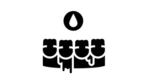 Bleeding gums glyph icon animation Stock Footage 157255518