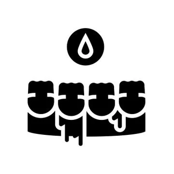 Bleeding gums glyph icon vector illustration Stock Illustration