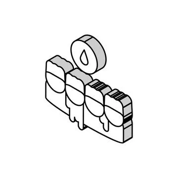 Bleeding gums isometric icon vector illustration Stock Illustration
