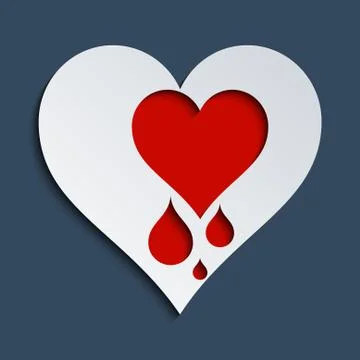 Bleeding heart Stock Illustration