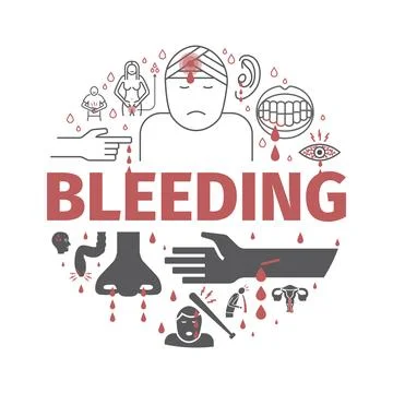 Bleedingbanner. Infographic. Vector signs for web graphics. Stock Illustration