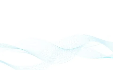 Blend abstract blue wave vector on white background. Stock Illustration