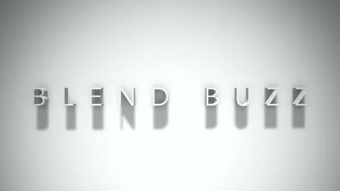 Blend buzz 3D title animation with shadows on a white background Stock Footage 297386728