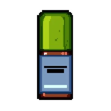 Blend essential oil bottle pixel art vector illustration Stockillustratie