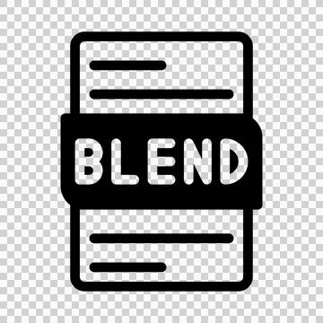 Blend File Type Icon. Files document graphic design. with outline style.  스톡 일러스트