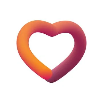 Blend Heart icon. Web Button. Social media app design for Valentines holiday, Stock Illustration