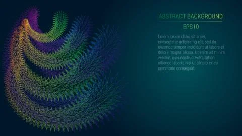 Blend lines background green Stock Illustration