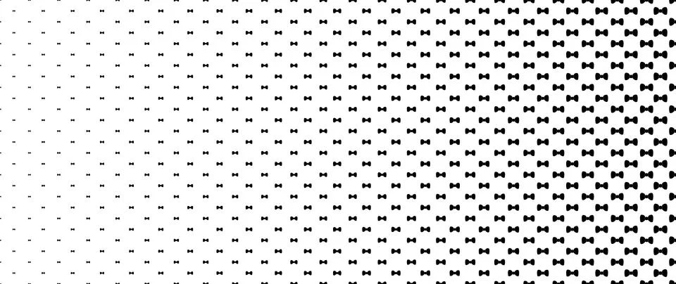 Blended  black bows on white for pattern and background,  Father's day conc.. Stock Illustration