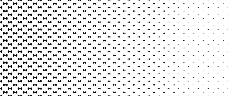 Blended  black bows on white for pattern and background,  Father's day conc.. Stockillustratie