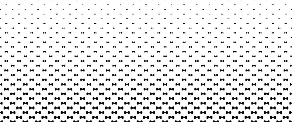 Blended  black bows on white for pattern and background,  Father's day conc.. Stockillustratie