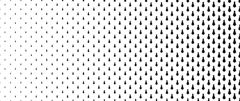 Blended  black cravat on white for pattern and background,  Father's day co.. Stock Illustration