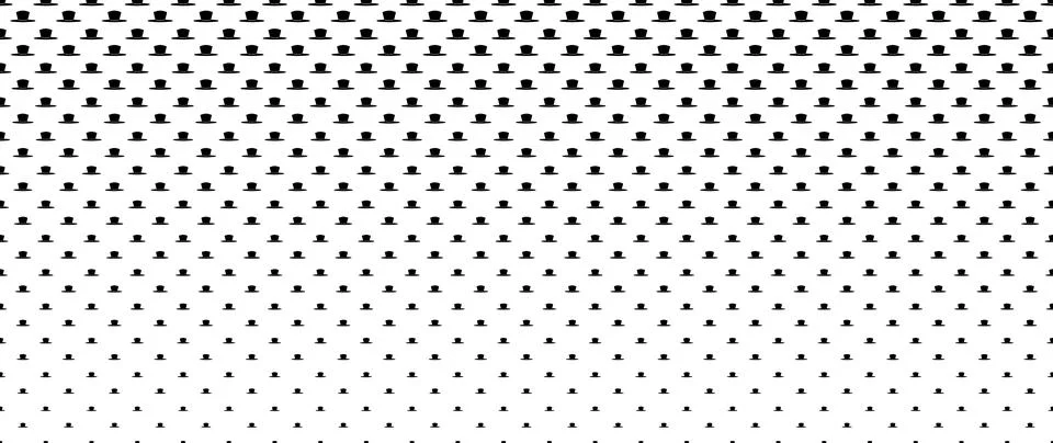 Blended  black hat on white for pattern and background,  Father's day conce.. Stock Illustration