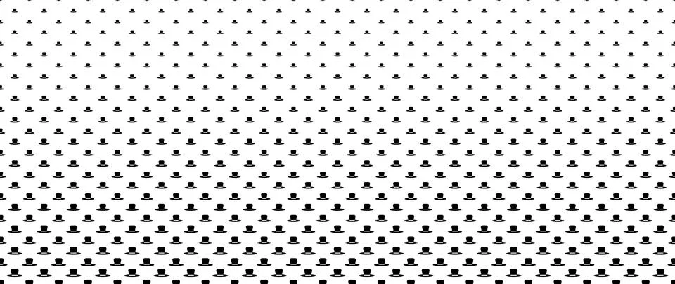 Blended  black hat on white for pattern and background,  Father's day conce.. Stock Illustration