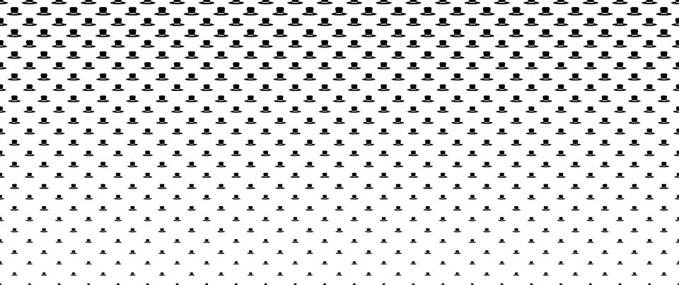 Blended  black hat on white for pattern and background,  Father's day conce.. Stock Illustration
