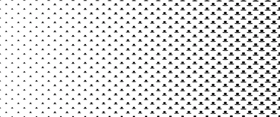 Blended  black hat on white for pattern and background,  Father's day conce.. Stock Illustration