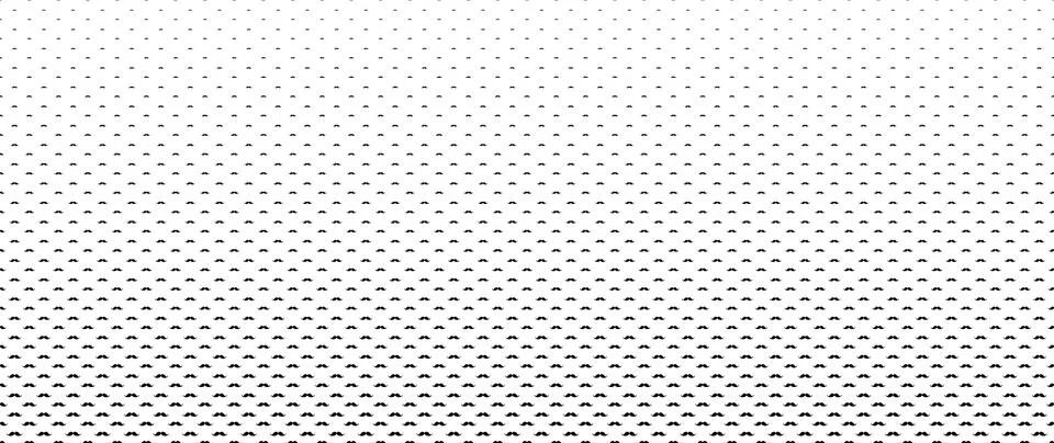 Blended  black moustache on white for pattern and background,  Father's day.. Illustrazione stock