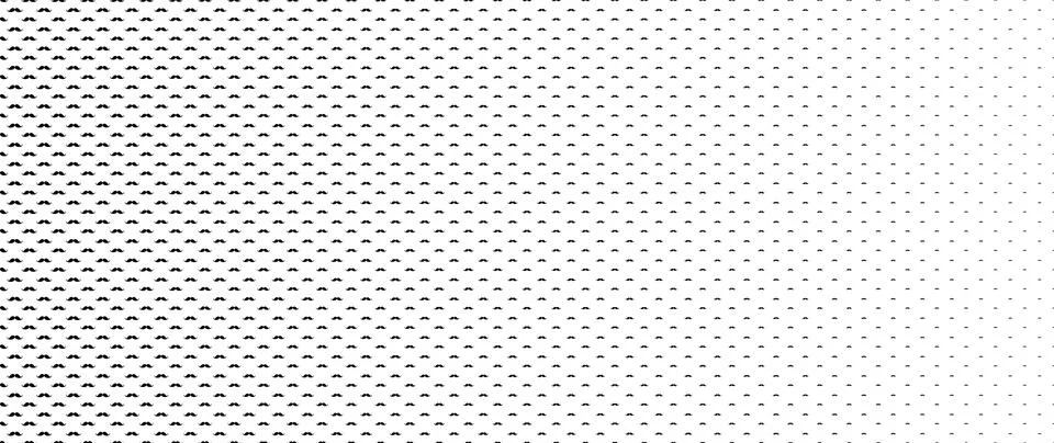 Blended  black moustache on white for pattern and background,  Father's day.. Stock Illustration