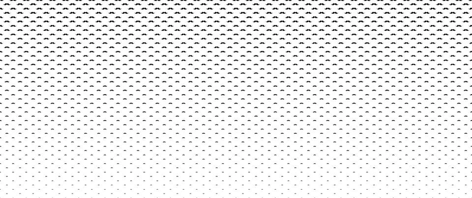 Blended  black moustache on white for pattern and background,  Father's day.. Stock Illustration