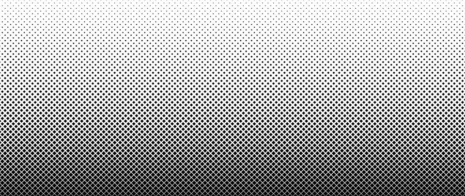 Blended  black square on white for pattern and background, Halftone effect. Stock Illustration
