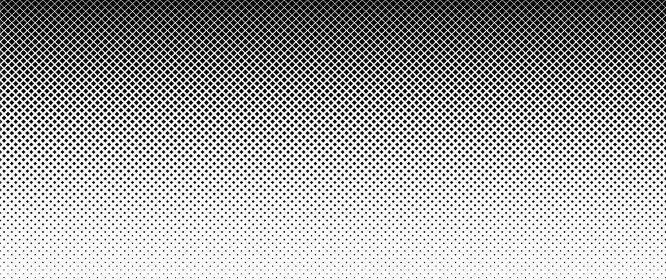 Blended  black square on white for pattern and background, Halftone effect. Stock Illustration