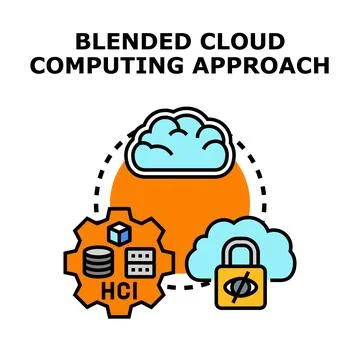 Blended cloud computing approach implementing secure data solutions 스톡 일러스트