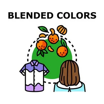 Blended colors concept for creativity and lifestyle choices Stock Illustration