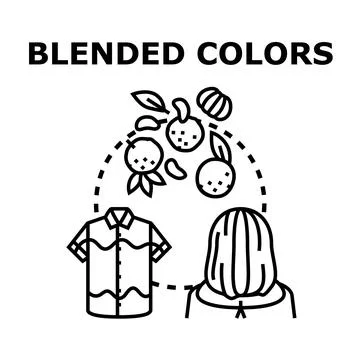 Blended colors concept for creativity and lifestyle choices Stock Illustration