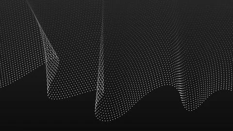 Blended dotted abstract pattern. White dots on black background. Stock Illustration