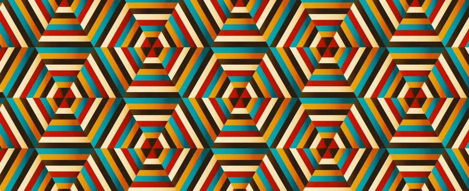 Blended Hexagonal Print . Stock Illustration