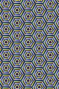 Blended Hexagonal Print Stock Illustration