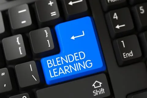 Blended Learning CloseUp of Keyboard イラスト素材