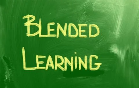 Blended learning concept Illustrazione stock